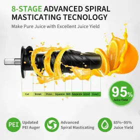 Yiou 750911748828 Juicer Machines Cold Press Slow Masticating Easy To Clean With 3 Mode #3