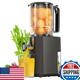 B0fmdyhbpy Yoyds Cold Press Juicer 5.5 Inch Wide Chute Slow Masticating Quiet Easy Clean