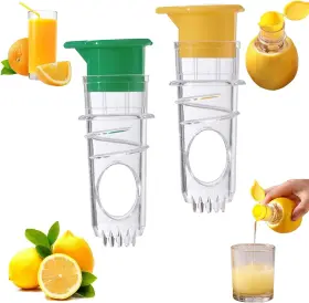 Zzj0616 Yuecinc 2-pack Screw Top Manual Lemon Squeezer - Compact Handheld Juicer For Lemons Lim