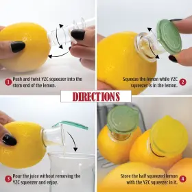 Yzc Collection 860008776013 Lemon Squeezer 2-pack Lemon-juicer Bpa-free Plastic Lime Juicer Comp #3