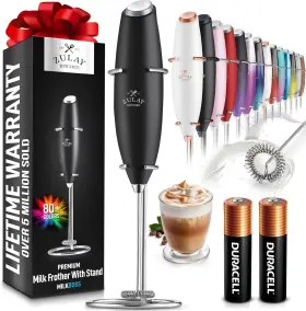 Zulay Kitchen 195702015558 Powerful Milk Frother Wand With 2 Duracell Batteries - Ultra Fast