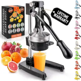 Zulay Kitchen 313095172102 Cast-iron Orange Juice Squeezer - Easy-to-clean Heavy-duty Profe