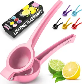 Zulay Kitchen 445044069089 Premium Metal Lemon Squeezer - Manual Citrus Juicer In Pink