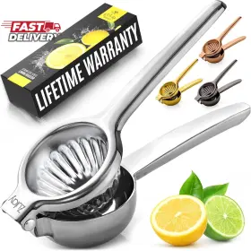 Zulay Kitchen 705353792304 Lemon Squeezer Stainless Steel With Premium Quality Heavy Duty Solid Metal Squee
