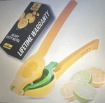 Zulay Kitchen Metal Handheld Lemon Squeezer Manual Citrus Juicer Yellow/green. Fixed Price $19.99.