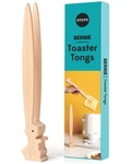 Ototo Bernie Bunny Toaster Tongs - Rabbit, Salad Servers, Wooden, Multipurpose. Fixed Price $27.41.