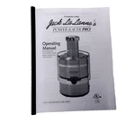 Jack Lalanne's Power Juicer Pro And E-1189 User Operating Manual. Fixed Price $14.95.