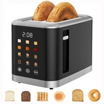 Touch Screen 2 Slice Digital Timer Toasters With 6 Bread Types & Shade. Fixed Price $86.42.