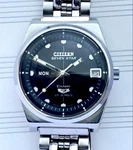 Citizen Seven Star Deluxe Watch Black Dial 1968 Manual Wind Stainless Steel. Fixed Price $460.98.