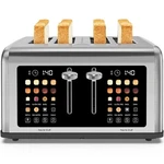 4 Slice Touch Screen Stainless Steel Toasters Digital Timer Dual Control. Fixed Price $124.45.