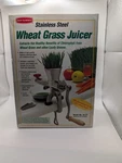 Stainless Steel Wheat Grass Juicer Manual Tabletop Back Basics SJ27. Fixed Price $61.10.