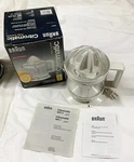 Braun Citromatic Citrus Juicer MPZ7 20OZ Adjustable Pulp Controler In Box Vtg. Fixed Price $24.99.