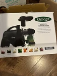 Omega NC900B Horizontal Nutrition Center Electric Juicer, Black -open Box. Fixed Price $209.99.