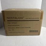 Nostalgia Toaster Retro 2-SLICE Bagel Cord Storage Slide-out Crumb Tray. Fixed Price $59.99.