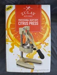 Beige Zulay Kitchen Cast Iron Orange Juice Squeezer Press -easyclean, Heavyduty. Fixed Price $112.00.