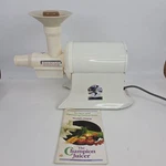 Vintage Champion Juicer Model 2000 Household Masticating With Manual. Fixed Price $199.99.