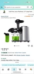 Megachef Masticating Slow Juicer Extractor With Reverse Function, Cold Press. Fixed Price $69.99.