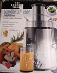 The Sharper Image Super Juicer 700 Watt Stainless Steel/ Brand NEW/8021SI. Fixed Price $30.00.
