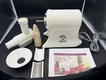The Champion Juicer Model G5-NG-853S With Attachments White Color Clean. Fixed Price $174.99.