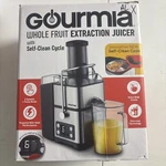 Gourmia 6 Speed Digital Whole Fruit Juice Extractor, Pulse Mode, Clean Cycle. Fixed Price $40.00.