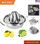 Manual Citrus Juicer - Perfect For Home Use With Dishwasher Safe Design. Fixed Price $15.99.