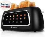 4 Slice Toaster With Touch Screen Control, 1.5" Wide Long Slots, 6 Browning Leve. Fixed Price $113.43.