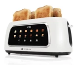 Tesslux Longslot Toaster 4-SLICE Black/white Defrost Reheat Crumb Tray Bagel. Fixed Price $128.00.