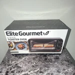 Elite Gourmet ETO236 2-SLICE Toaster Oven, Black, 650W, 30-MIN Timer. Fixed Price $12.99.