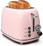 Toaster 2 Slice,retro Stainless Steel With 6 Settings, 1.5 Extra Wide. Fixed Price $63.95.