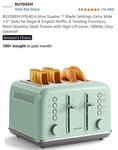 New Buydeem DT640 4-SLICE Toaster, 7 Shade Settings, Extra Wide 1.5 Slots. Fixed Price $46.99.