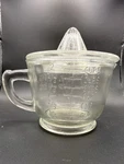 Vintage Citrus Juicer, 2 Measuring Cup, Clear Glass, PRE-1950. Fixed Price $22.50.