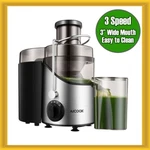 Aicook Compact 3 Speed Centrifugal Fruits Vegetables Juicer Extractor 400W. Fixed Price $44.00.
