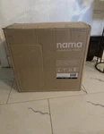 Nama Cold Press Juicer Black SJ200 With Container, Lid, Motor Base, Strainer. Fixed Price $499.00.