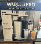 Waring Pro JEX328 Stainless Steel Extractor Juicer Tested Works Great. Fixed Price $55.00.