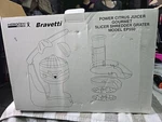 Merksohn Euro-pro Bravitti EP550 Power Citrus Juicer And Gourmet Slicer On Box. Fixed Price $32.49.