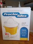 Proctor Silex Electric Citrus Juicer Machine, 34 Oz., Two Reamers New. Fixed Price $19.00.