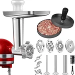 Metal Food Grinder Attachment For Kitchenaid Stand Mixer, Amzchef Meat. Fixed Price $131.99.