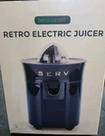 Servappetit Blue 50S Retro Style Electric Citrus Juicer New With Box. Fixed Price $18.00.