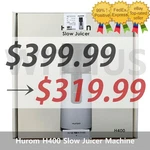 Clearance Hurom H400 Simply Slow Juicer Fresh Extractor Squeezer-titanium Gray. Fixed Price $316.63.