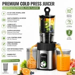 Cold Press Juicer, Quiet Powerful Slow Masticating 4.35" Extra Large Feed. Fixed Price $74.99.