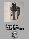 Power Juicer Jack Lalanne Model: SSMT1000. Fixed Price $75.00.