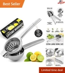 Zulay Extra Large Stainless Steel Lemon Squeezer - Effortless Juicing Solution. Fixed Price $50.99.