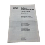Braun Juicer Extractor MP80 MP81 Type 4290 Instruction Manual User Guide Book. Fixed Price $9.99.