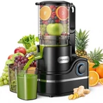 Airmsen KS-218T Cold Press Juicer Machine With 6" Wide Feed Chute, 300W Slow. Fixed Price $67.00.
