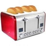 Megachef 4 Slice Toaster Stainless Steel Red. Fixed Price $59.95.