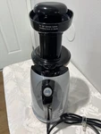 Hurom HU-100 Masticating Electric Slow Juicer Silver & Black, Tested Works Great. Fixed Price $65.00.