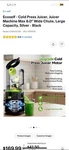 Ecoself J6TM Slow Juicer Cold Press Wide Chute Silver Black Noise Easy Clean. Fixed Price $110.00.