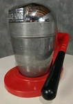 Vintage King Juicer Model JK-35 With Chrome Finish And Red Base. Fixed Price $44.99.