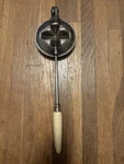 Vintage 1940 Toas-tite Tid Bit Sandwich Maker Grill Wood Handles & Metal Clasp. Fixed Price $29.99.