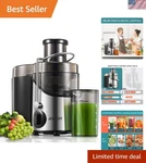 Sleek Stainless Steel Juicer: 800W Power And Dishwasher Safe For Easy Use. Fixed Price $63.00.